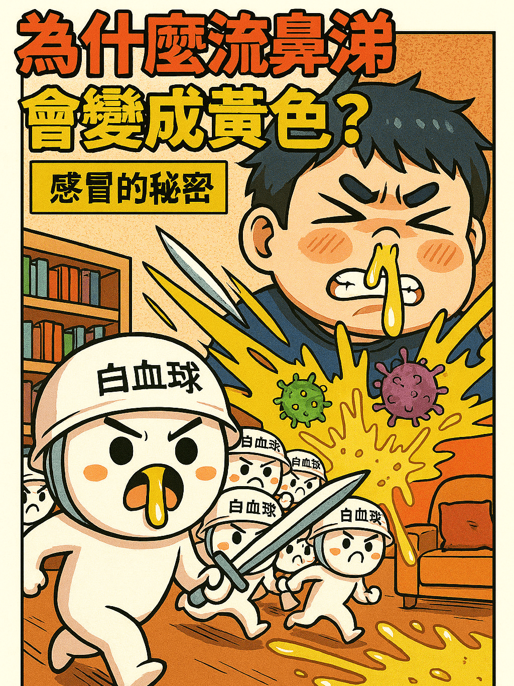 為什麼流鼻涕會變成黃色？