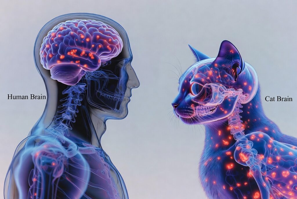 Human Brain vs Cat Brain